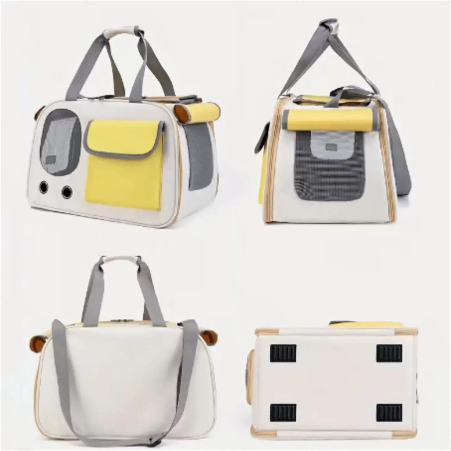 Borsone da spalla per gatti, portatile e leggero, traspirante e di grande capacità, per viaggi con animali domestici