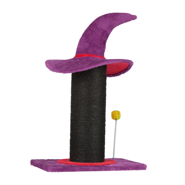 Tiragraffi per gatti a forma di cappello da mago, stile Halloween