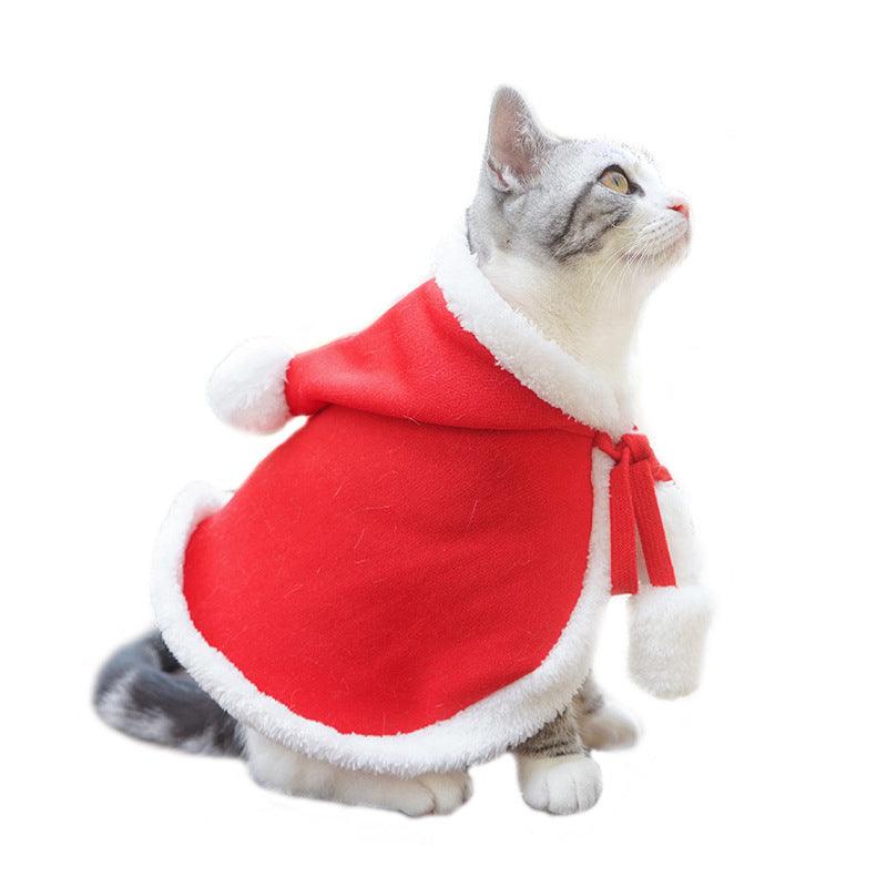 Festive Pet Costume: Christmas Cloak For Dogs And Cats-11