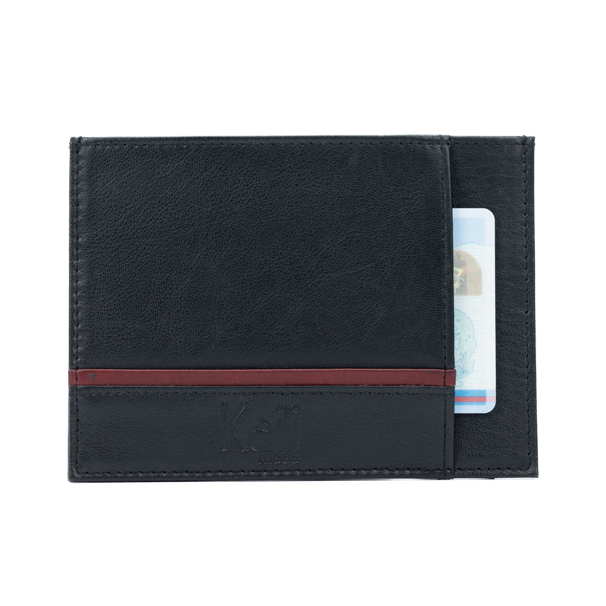 K10907AB | Genuine Leather ID/Credit Card Holder Col. Black-0
