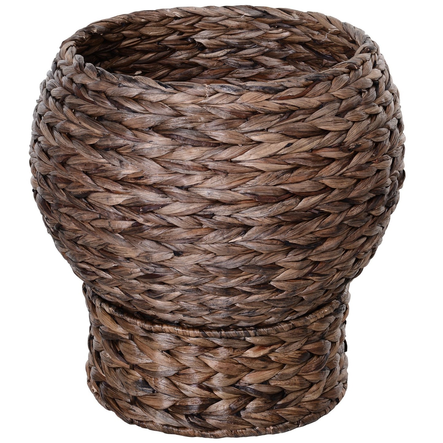 Cesta rialzata in vimini intrecciato a mano per gatti con cuscino, marrone scuro, per gattini